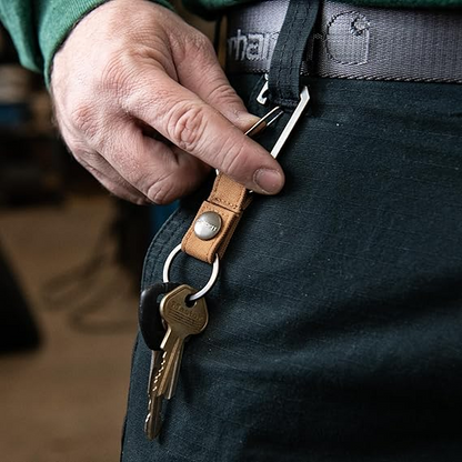 Waydemi  Unisex Metal Key Ring with Belt Clip for Car & Home Keys